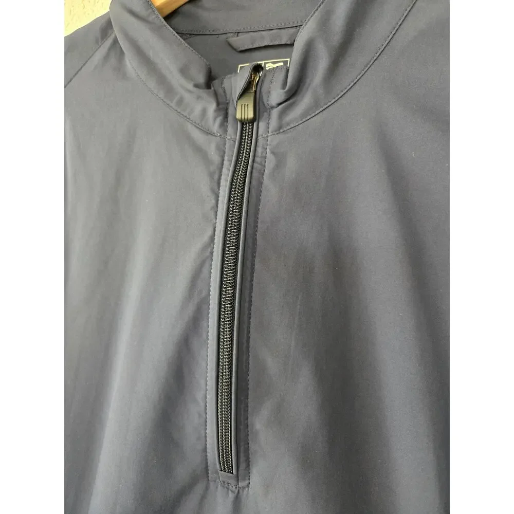 Adidas Golf ClimaProof Wind 1/4 Zip Pullover Jacket Navy Blue Men's Medium